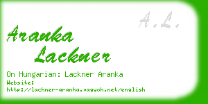 aranka lackner business card